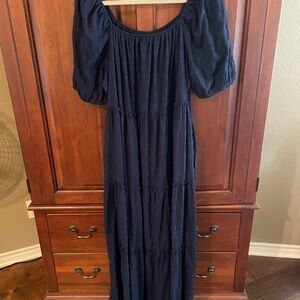 Elegant Navy Blue Women's Dress